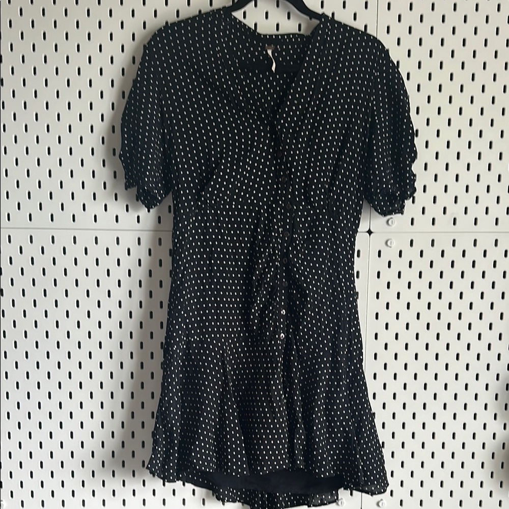 Free People Black and White Mini Dress